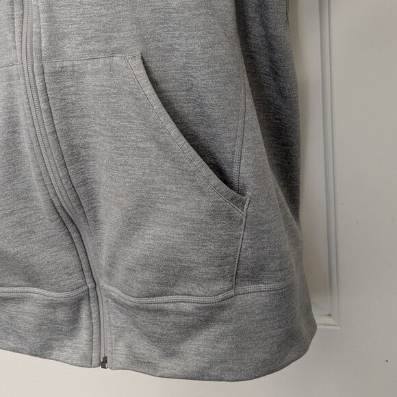 adidas Men's Standard Essentials Full-Zip Hoodie Size XL Gray - Picture 7 of 10